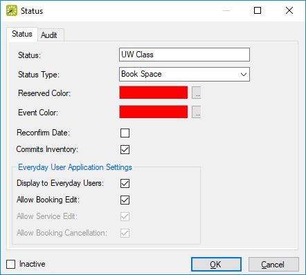 New Status Dialog